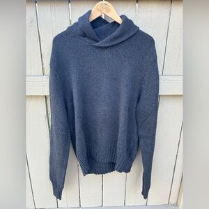 Polo Ralph Lauren Grey Cowl Neck 100% Cotton Sweater Size Large